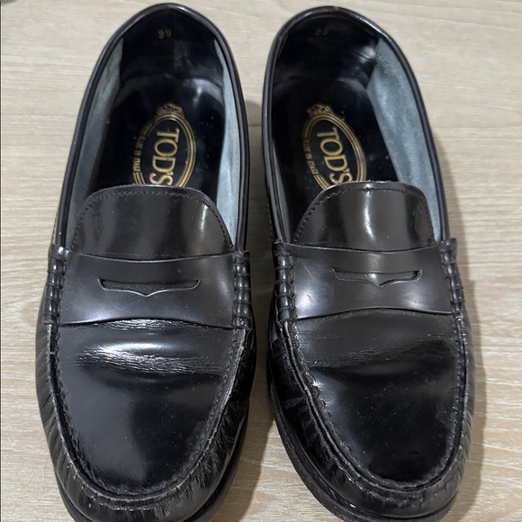 Tod's Other - Tod's Black Leather Loafers for women